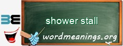 WordMeaning blackboard for shower stall
